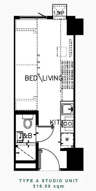 https://manilacondohub-smdc.com/images/properties/green-2/unit-layouts/01 - GREEN 2 - Type A Studio Unit (+18.98sqm).webp